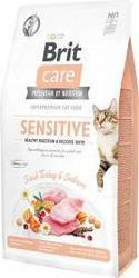 Brit Care Cat Grain-Free Sensitive Healthy Digestion & Delicate Taste with Turkey & Salmon 7kg + Δωρεάν έκπληξη