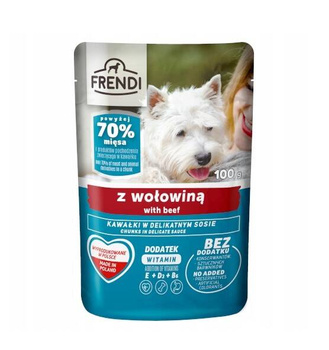 Frendi- Κομμάτια σε λεπτή σάλτσα με μοσχάρι για σκύλους 100g