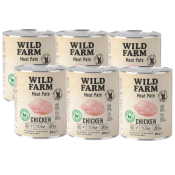 WILD FARM Πατέ Κοτόπουλου 6x800g τροφή για σκύλους χωρίς γλουτένη