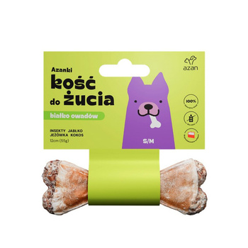 AZANKI Μασητικό κόκαλο με έντομα και καρύδα για σκύλους S/M 12 cm