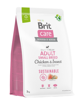 BRIT CARE Dog Sustainable Adult Small Breed Κοτόπουλο & Έντομα 3kg