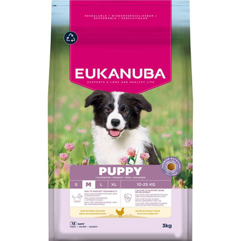 EUKANUBA Growing Puppy μεσαίας ράτσας κοτόπουλο 3kg