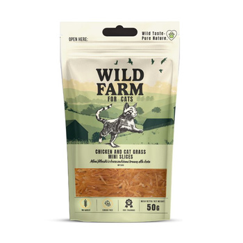 WILD FARM Φιλέτα κοτόπουλου με γρασίδι για γάτες 50g λιχουδιά για γάτες