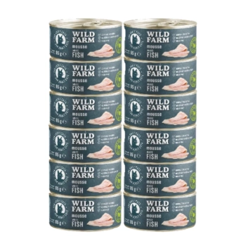 WILD FARM Mousse White Fish 12x85g - μους χωρίς σιτηρά για γάτες