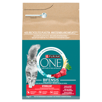 Τροφή για γάτες Purina One Cat Sterilcat Beef 3kg