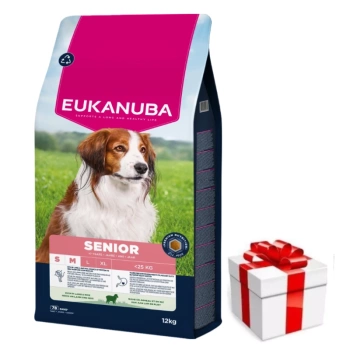 EUKANUBA Mature&Senior Μικρές & Μεσαίες Φυλές Αρνί & Ρύζι 12kg + δωρεάν έκπληξη για σκύλους