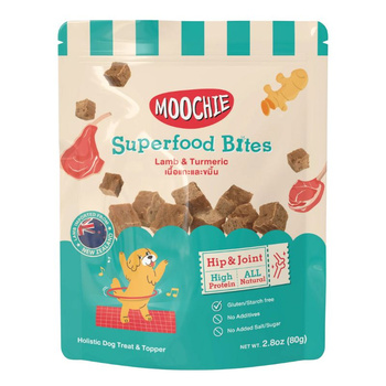 MOOCHIE Superfood Bites Αρνί & Κουρκουμάς Γοφό & Αρθρώσεις 40g Λιχουδιές για Σκύλους με Αρνί & Κουρκουμάς