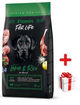 FITMIN For Life Lamb & Rice 12kg + ΕΚΠΛΗΞΗ ΓΙΑ ΤΟ ΣΚΥΛΟ