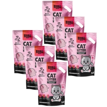 BUBU Pets Σιλικόνη μη-συσσωρευτική άμμος Micro Pink 6x7.2l
