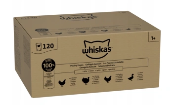 Whiskas Poultry Feast 120x85g υγρή τροφή για ενήλικες γάτες σε ζελέ