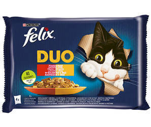 Felix Duo Γεύσεις εξοχής σε ζελέ 4x85g