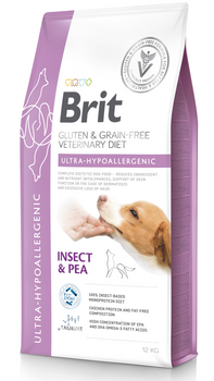 BRIT GF Veterinary Diets Dog Ultra-Hypoallergenic Insect 12kg  + ΈΚΠΛΗΞΗ ΓΙΑ ΤΟ ΣΚΎΛΟ ΣΑΣ