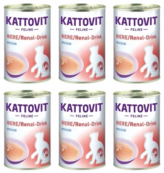 Kattovit Drink Niere/Renal πάπια 6x135ml κονσέρβα