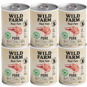 Wild Farm Pate Pork 6x400g χωρίς γλουτένη για σκύλους