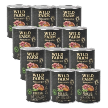 WILD FARM Μονοπρωτεϊνικό Χοιρινό 12x800g υποαλλεργική τροφή για σκύλους