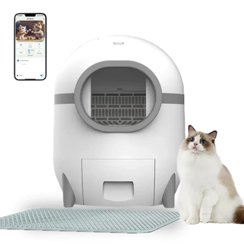 Έξυπνο αυτοκαθαριζόμενο δοχείο άμμου για γάτες smart wifi apka 60l (54 x 54 x 69 cm)