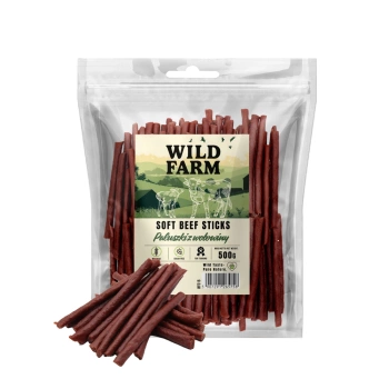 Λιχουδιά για σκύλους με μοσχαρίσια στικ WILD FARM 500 γρ.