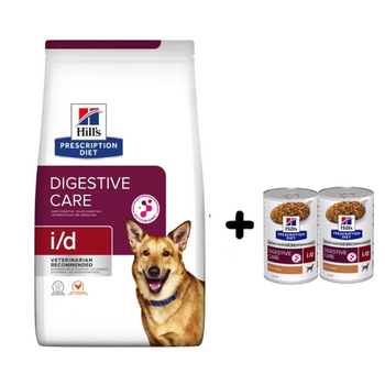 HILL'S PD Prescription Diet Canine i/d 12kg + 2x360g GRATIS!!