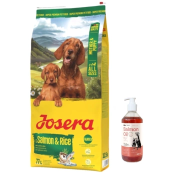 JOSERA Mother&Puppy 12.5kg + LAB V Λάδι σολομού για σκύλους και γάτες 500ml