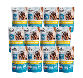 Κομμάτια Frendi σε λεπτή σάλτσα με κοτόπουλο 12x100g (6+6 Gratis)