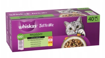 WHISKAS TASTY MIX υγρή τροφή για γάτες Chef's Choice σε σάλτσα 40 x 85 g