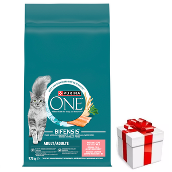 Purina One Adult Σολομός & Σιτάρι τροφή για ενήλικες γάτες 9,75 kg + δωρεάν έκπληξη για τη γάτα