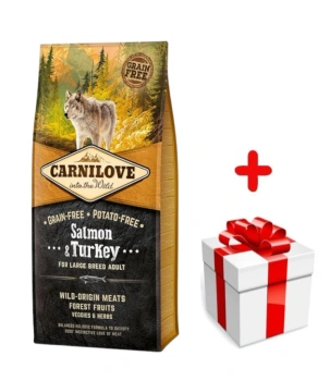 Carnilove Salmon & Turkey For Large Breed Adult 12kg + δωρεάν έκπληξη για το σκύλο σας!