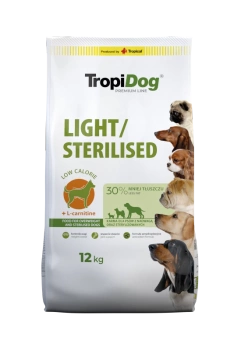 Tropidog Premium Light αποστειρωμένο κοτόπουλο με ρύζι 12kg