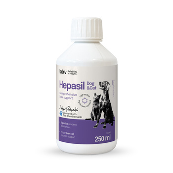 Lab-v Hepasil Dog & Cat παρασκεύασμα για τη βελτίωση της ηπατικής λειτουργίας για σκύλους και γάτες 250 ml