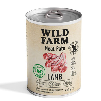 Wild Farm Pate Lamb 400g τροφή για σκύλους χωρίς γλουτένη