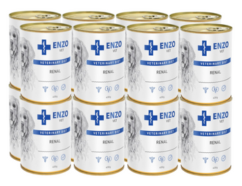 ENZO VET Νεφρική δίαιτα για νεφρική νόσο με βοδινό κρέας για σκύλους 16x400g