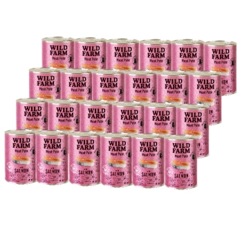 WILD FARM Pate με σολομό 24x400g - τροφή για γάτες χωρίς γλουτένη