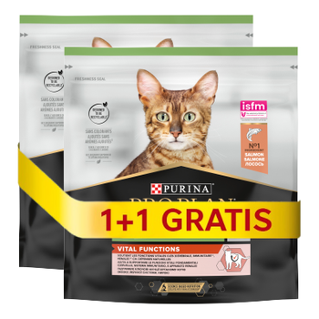 PRO PLAN Αποστειρωμένη τροφή γάτας πλούσια σε σολομό 400+400g ΔΩΡΕΑΝ