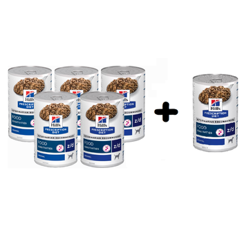 HILL'S PD Prescription Diet Canine z/d Food Sensitivities 5x370g + 1x370g GRATIS!!