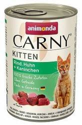 Animonda Cat Carny Kitten Μοσχάρι, Κοτόπουλο + Κουνέλι 400g