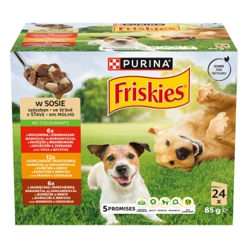 Τροφή για ενήλικες σκύλους PURINA Friskies σε σάλτσα 24 x 85 g