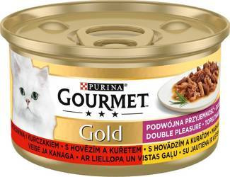 Purina Gourmet Gold με μοσχάρι και κοτόπουλο σε σάλτσα 85g