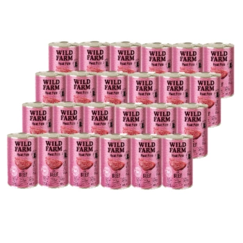 WILD FARM Pate με μοσχάρι 24x400g - τροφή για γάτες χωρίς γλουτένη