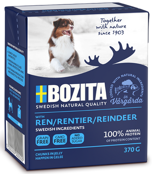 BOZITA Dog: Τάρανδος σε ζελέ 370g