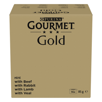 Purina Gourmet Gold Mousse mix 96x85g (βοδινό, κουνέλι, αρνί, μοσχάρι)