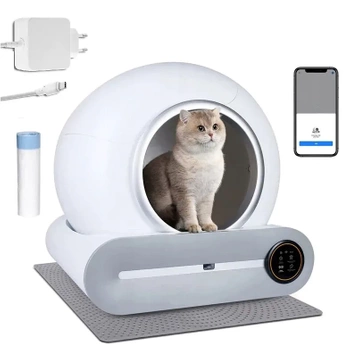 Έξυπνο αυτοκαθαριζόμενο δοχείο άμμου για γάτες smart wifi apka 65l (48 x 52 x 50,5 cm)