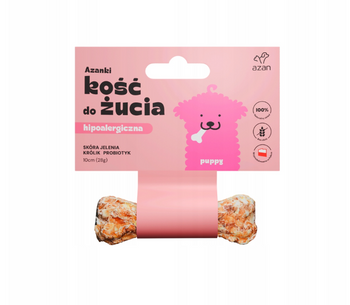 AZANKI Κόκαλο από δέρμα ελαφιού για κουτάβια 10 cm