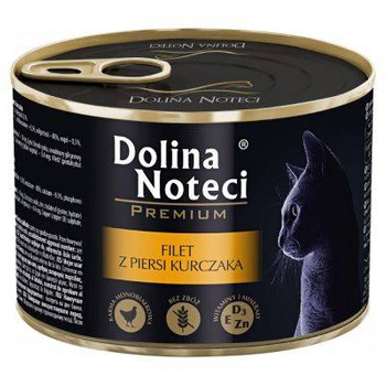 DOLINA NOTECI Premium για γάτες φιλέτο στήθους κοτόπουλου 12x185g