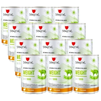 Disugual Karma υγρή τροφή για σκύλους Κτηνιατρική WEIGHT Γαλοπούλα (ενήλικες) 12x400g
