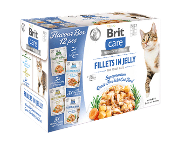BRIT CARE Cat Fillets in Jelly mix 12x85g