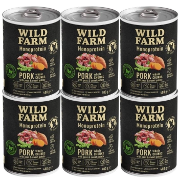 Wild Farm Monoprotein Pork 6x400g υποαλλεργική τροφή για σκύλους