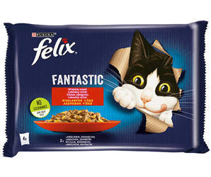 Felix Countryside Flavours με ζελέ από κουνέλι και αρνί 4x85g