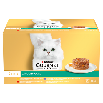 Purina Gourmet Gold Cat Food Savoury Cake 48 x 85 g