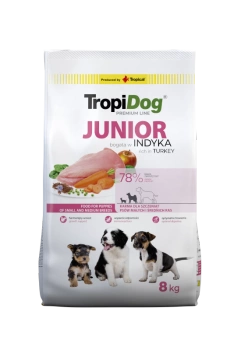 Tropidog Premium Junior μικρών και μεσαίων φυλών Σολομός με ρύζι 8kg