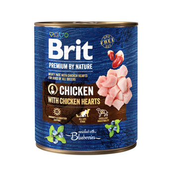 Brit Premium by Nature Κοτόπουλο με καρδιές κοτόπουλου 12x800g